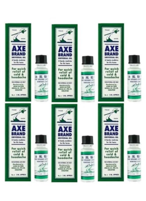 Universal Cold & Headache Relief Oil, 6 x 3ml