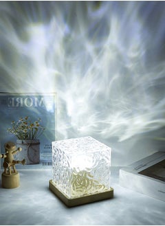 AHAKAC 16 Colors Water Ripple Night Light Creative Bedside Flame Atmosphere Light Romantic Table Lamp Gift Starry Sky Projection Light  - Image 1