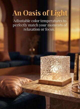 16 Colors Water Ripple Table Lamp Ramadan Eid Mubarak Decoration Light Creative Bedside Flame Atmosphere Lamp Romantic Starry Sky Projection Night Light Islamic Home Decor Gift - view 5