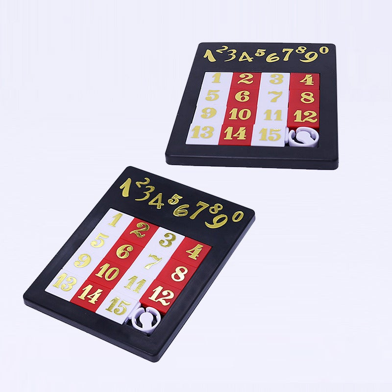 Bronzing Digital Huarong Road Nostalgic Sliding Puzzle Children'S Early Education Intelligence Development Toys School Kindergarten Gifts - Image 5