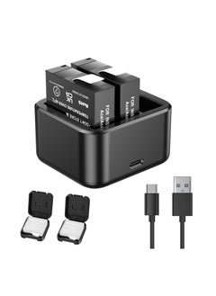 Generic 2 Pack 1800mAh Replacement Insta360 Ace Pro Battery, with Triple Slot USB Fast Charger Hub Compatible with Insta360 Ace Pro Accessories Camera  - Image 1