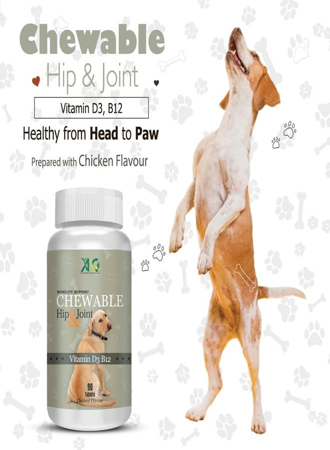 ANC Chewable Hip & Joint Chicken Flavour Supplements for Pets with Vitamin D3, B12 (90 Tablet) - Image 2