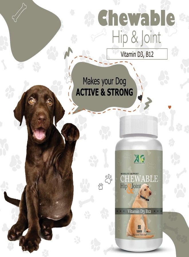 ANC Chewable Hip & Joint Chicken Flavour Supplements for Pets with Vitamin D3, B12 (90 Tablet) - Image 5