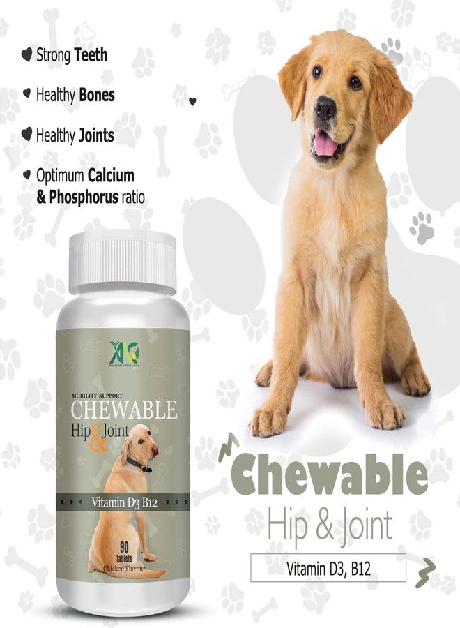 ANC Chewable Hip & Joint Chicken Flavour Supplements for Pets with Vitamin D3, B12 (90 Tablet) - Image 4