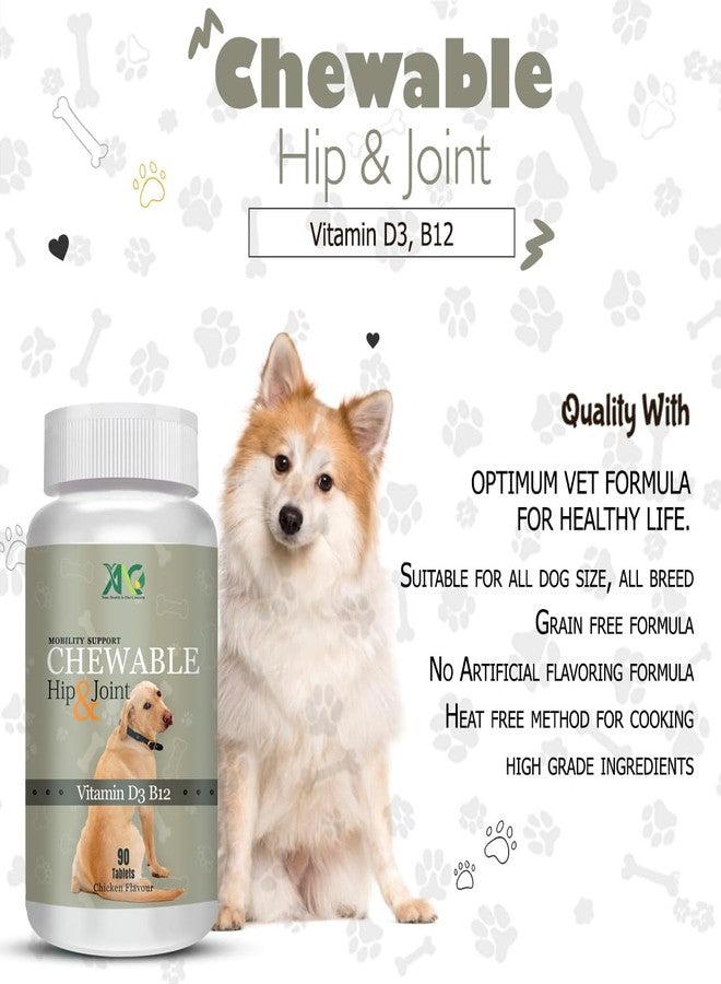 ANC Chewable Hip & Joint Chicken Flavour Supplements for Pets with Vitamin D3, B12 (90 Tablet) - Image 3