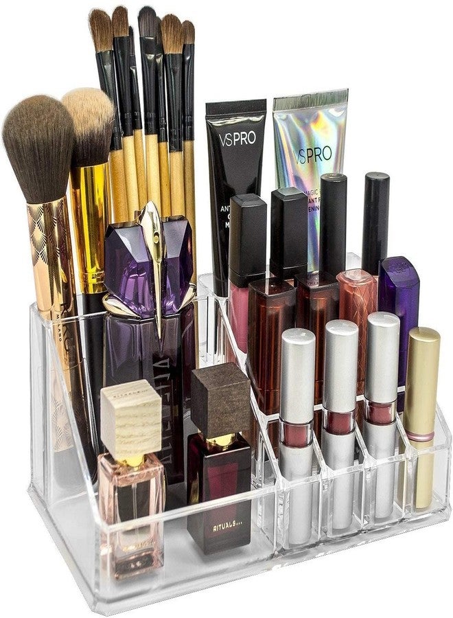 HELIMIX Makeup Organizer | Lipstick For Storage | Make Up, Cosmetic, Skincare Organiser For Women | Elegant Makeup Vanity With Transparent Display Lipistic Case Lip Gloss Tower combo (pack of 2) - Image 3
