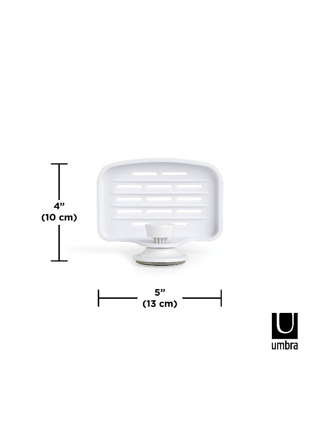 Umbra Flex Soap Dish with Patented Gel-Lock Technology Suction Cup, White - Image 2
