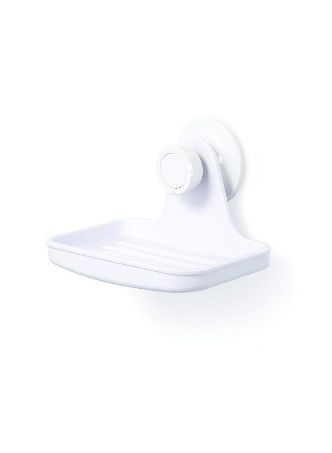 Umbra Flex Soap Dish with Patented Gel-Lock Technology Suction Cup, White - Image 1