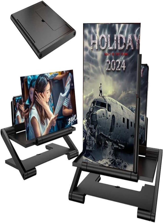 AROAQ Foldable Phone Screen Magnifier – 8-Inch HD Projector Amplifier with Adjustable Height, Compatible with All Smartphones for Reading & Video Viewing - Image 1