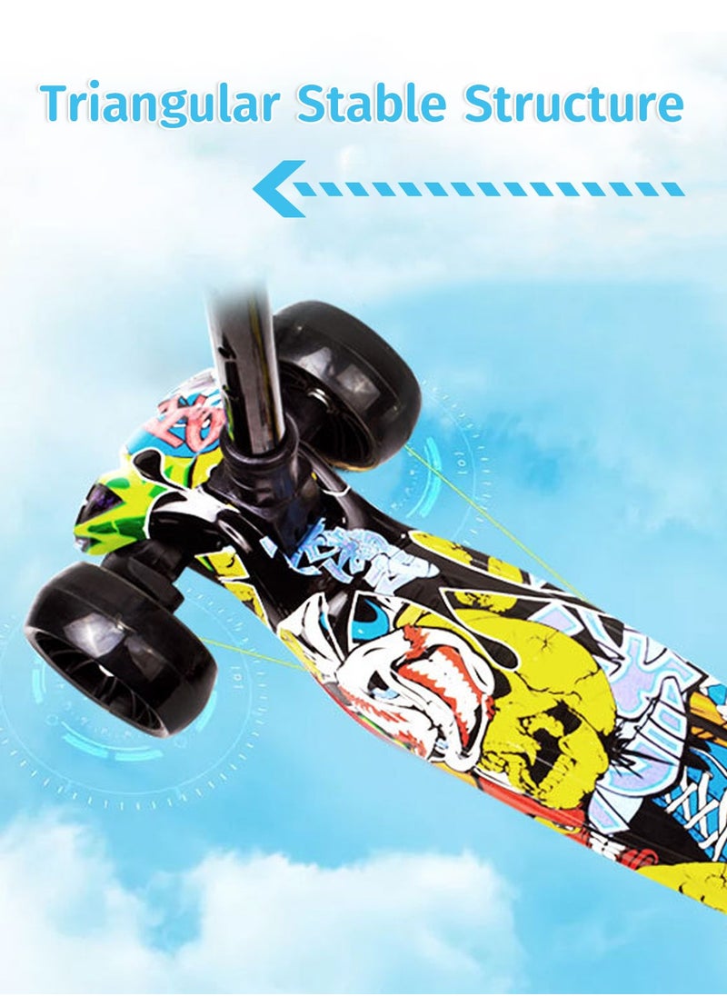 Moovant - 2 in 1 Kick Scooter, 3 Wheel Foldable Toddlers Scooter with  3 Adjustable Height and Self-Luminous Wheels, Scooters with Removable Seat for Toddlers Kids - Image 1