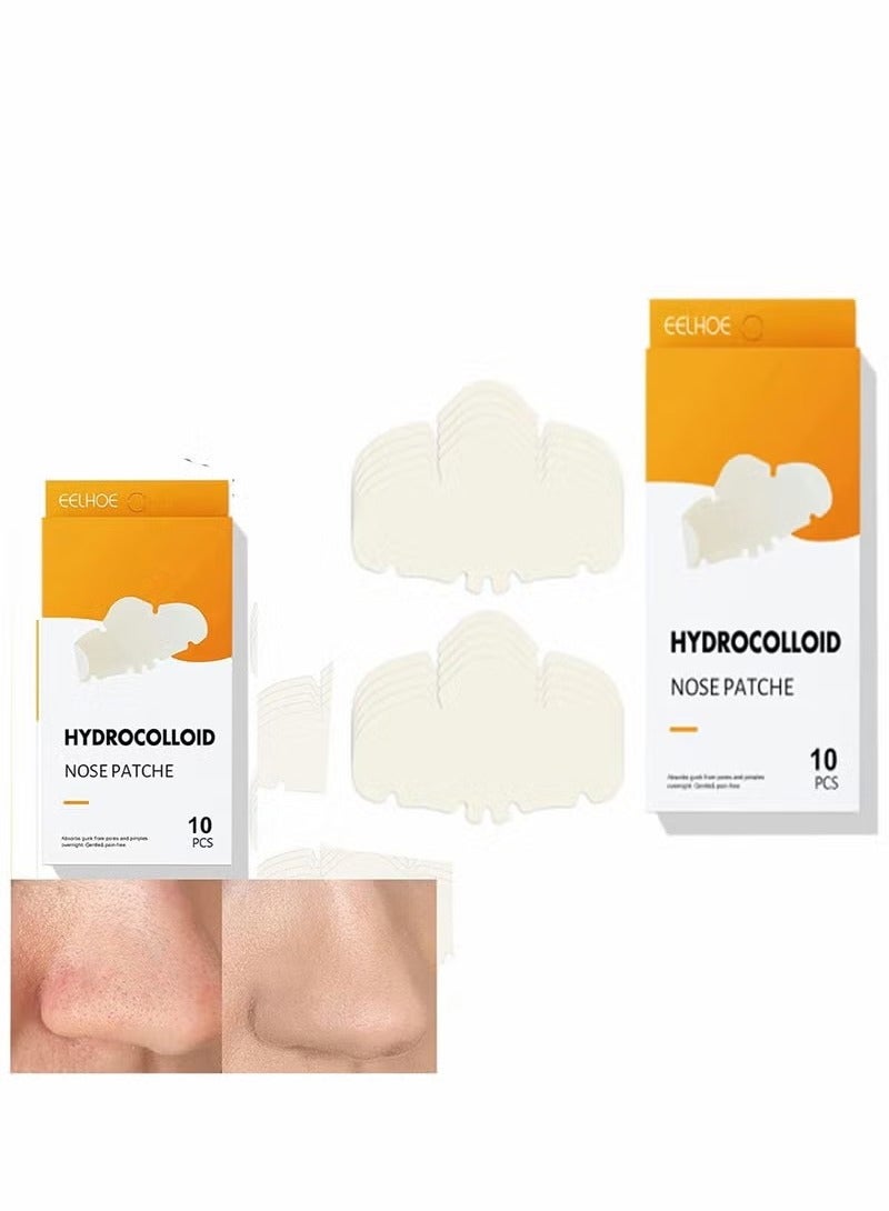 إيلهو Nose Strip,Pimple Patche,Nose Sticker,Mighty Patch,Zits Strip,Hydrocolloid Patche,for Nose Pore,Zit,and Oil,Dermatologist,Approved Overnight Pore Strips to Absorb Acne Nose Gunk(10 Pcs) - Image 1