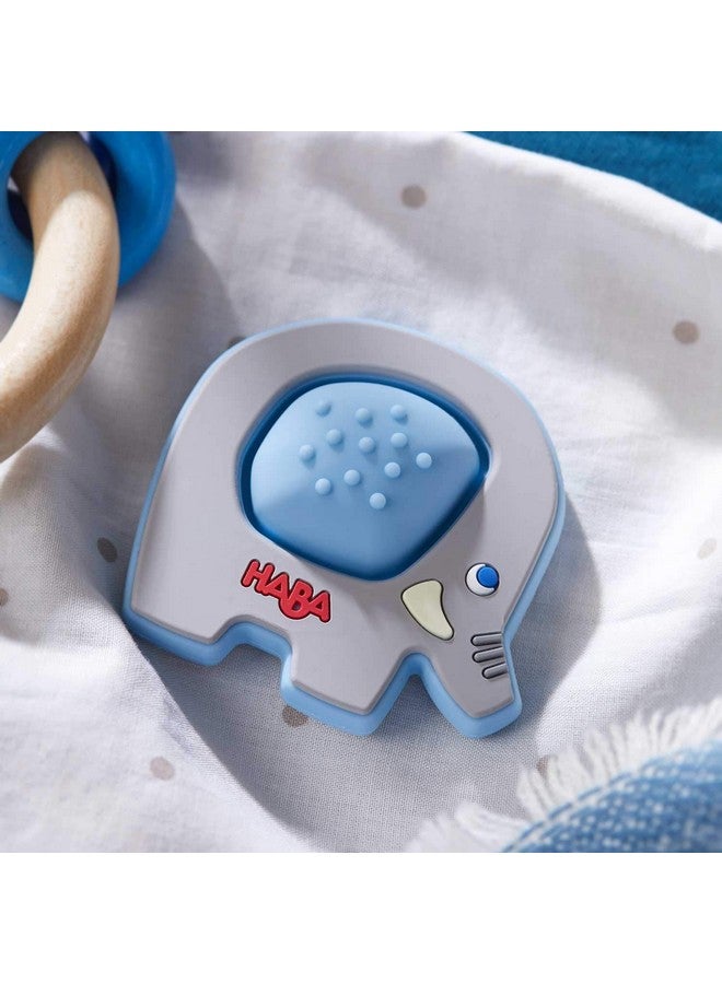 HABA Silicone Teethers for Babies 6-18 Months - Popping Elephant Fidget Toy Silicone Teether Ring and Grasping Toy for Safe Sensory Development - Dishwasher Safe Baby Essentials - Image 2