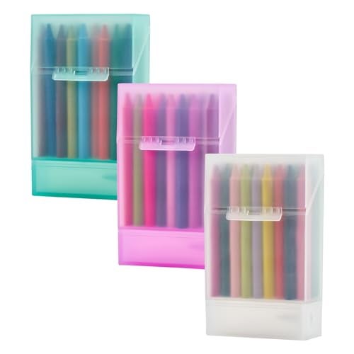 LockerMate Crayon Box with Sharpener Holds 24 Crayons, Assorted Color, Pack of 1 - Image 2