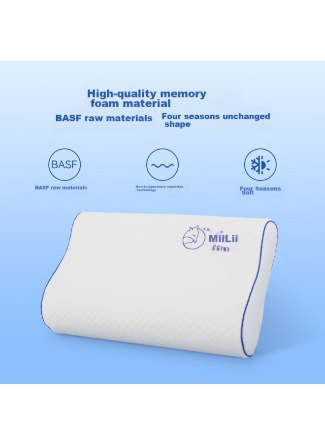 Mlily Memory Foam Pillow, Neck Slow Rebound Cervical Pillow, Memory Pillow, Adult Sleeping Pillow, 60*30*10/8cm - Image 3