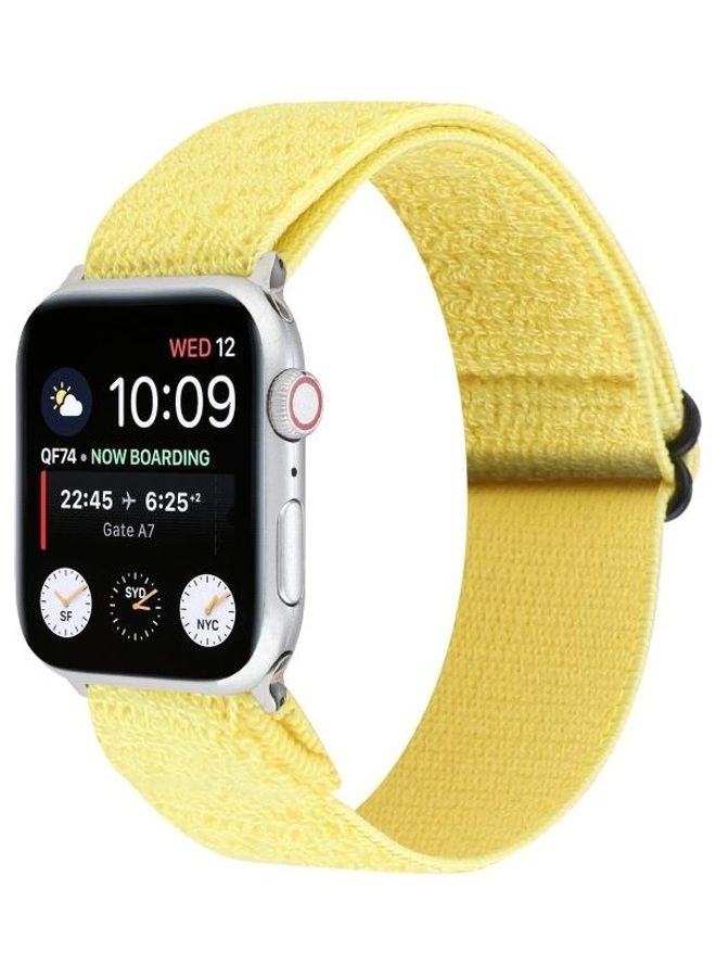 NIBEMINENT Ethnic Replacement Watchband for Apple Watch Series 1/2/3/4/5/6/7/SE 42/44/45mm Yellow - Image 2