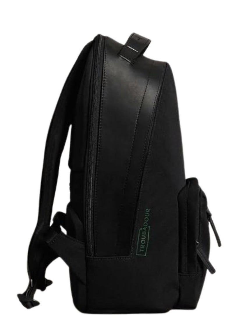 Troubadour - Troubadour Backpack Premium Versatile Circular Backpack 2 Front Pockets Lightweight Waterproof Great for Travel, Work, the Gym, Sports - Black - Image 1