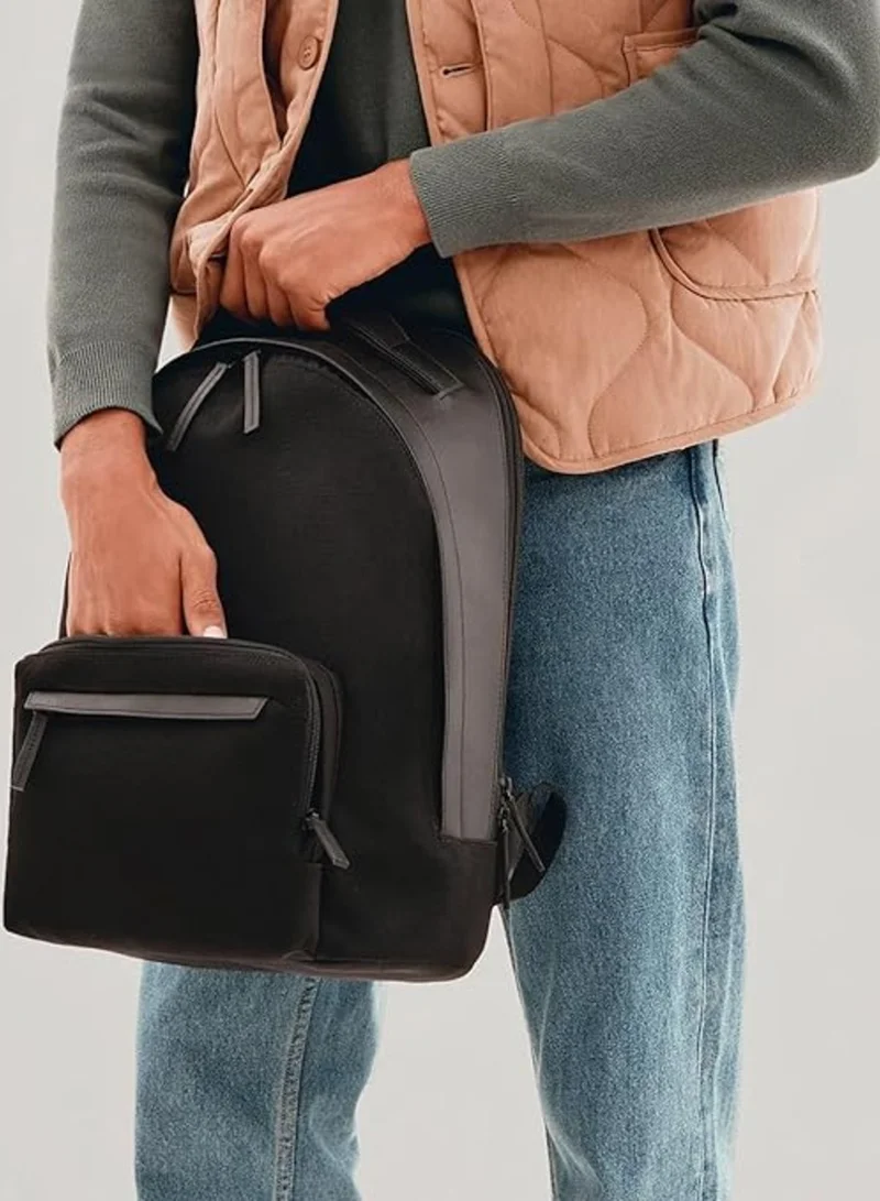 Troubadour Troubadour Backpack Premium Versatile Circular Backpack 2 Front Pockets Lightweight Waterproof Great for Travel, Work, the Gym, Sports - Black