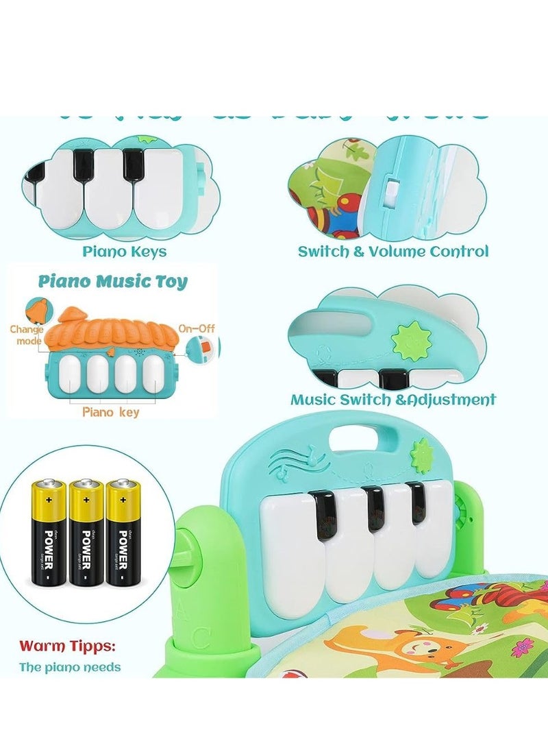 ممز بلانيت سجادة بيانو رياضية للأطفال - سجادة لوحة مفاتيح موسيقية للركل واللعب للأطفال الرضع والأطفال، سجادة أرضية، سجادة لوحة مفاتيح موسيقية، سجادة بيانو رياضية، رف صالة الألعاب الرياضية واللياقة البدنية، عبوة من مجموعة واحدة، متعددة الألوان - Image 3