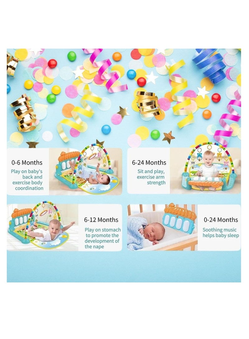 ممز بلانيت سجادة بيانو رياضية للأطفال - سجادة لوحة مفاتيح موسيقية للركل واللعب للأطفال الرضع والأطفال، سجادة أرضية، سجادة لوحة مفاتيح موسيقية، سجادة بيانو رياضية، رف صالة الألعاب الرياضية واللياقة البدنية، عبوة من مجموعة واحدة، متعددة الألوان - Image 4