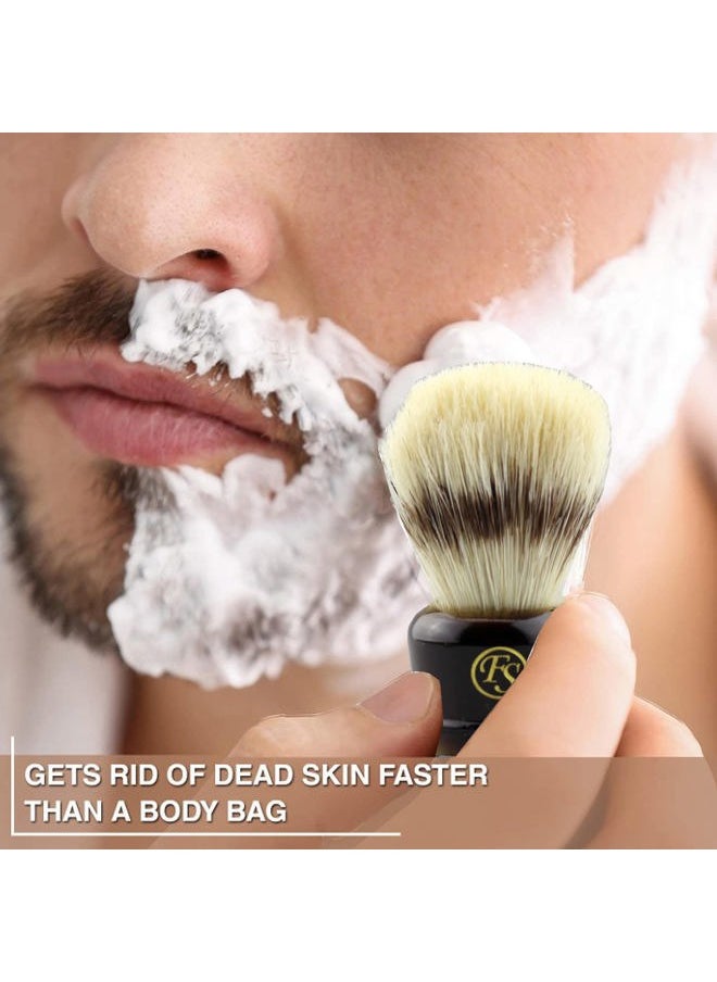 Frank FS shaving - Synthetic Hair Shaving Brush for Men's Personal and Professional Shaving (Dark Horn) - Image 1
