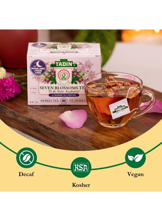 Tadin Seven Blossoms Tea, Herbal Tea, Caffeine Free, 24 Tea Bags Per Box, Pack of 1 - Image 3