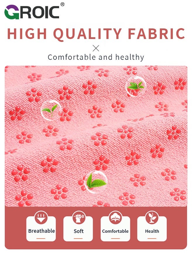 GROIC Yoga Mat Towel, Hot Yoga Mat Towel with Grip Dots Sweat Absorbent Non-Slip for Hot Yoga, Pilates and Workout, Non Slip Sweat Absorbent Hot Yoga Towels with Travel Bag 72" x 24"  - Image 4