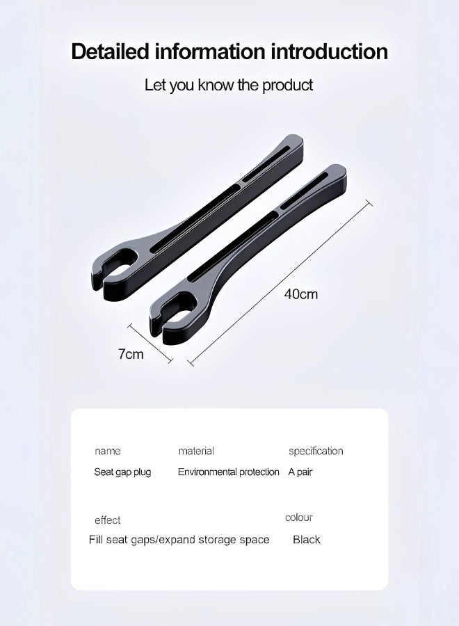 Car Seat Gap Filler 2 Pack Car Gap Filler Prevents Things from Falling Out with Seat Belt Holes Auto Crevice Blockers Fill Gap in Between Seat and Console Universal for Most Cars Trucks and Black - Image 5