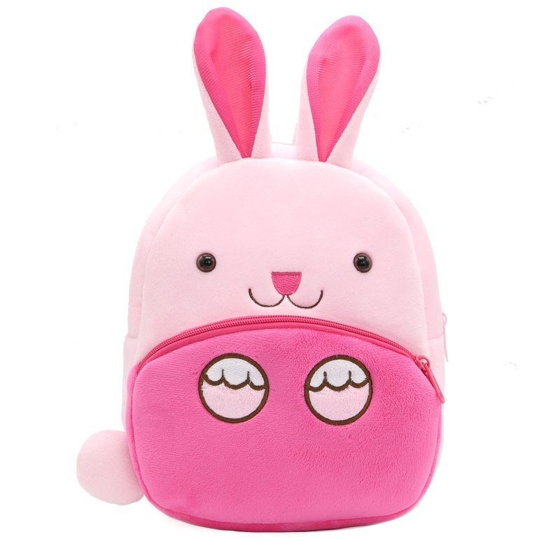 Plush Kids Backpack, Rabbit Animal Design, Soft Lightweight School Bag for Toddlers and Preschool Kids - Image 2
