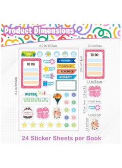 Home Smart Home Smart Planner Book Stickers Kit for Kids Self-Adhesive Sticker of 24 Sheets Decorative Calendar and Add Ons Stickers  - Image 2
