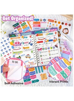 Home Smart Home Smart Planner Book Stickers Kit for Kids Self-Adhesive Sticker of 24 Sheets Decorative Calendar and Add Ons Stickers  - Image 4