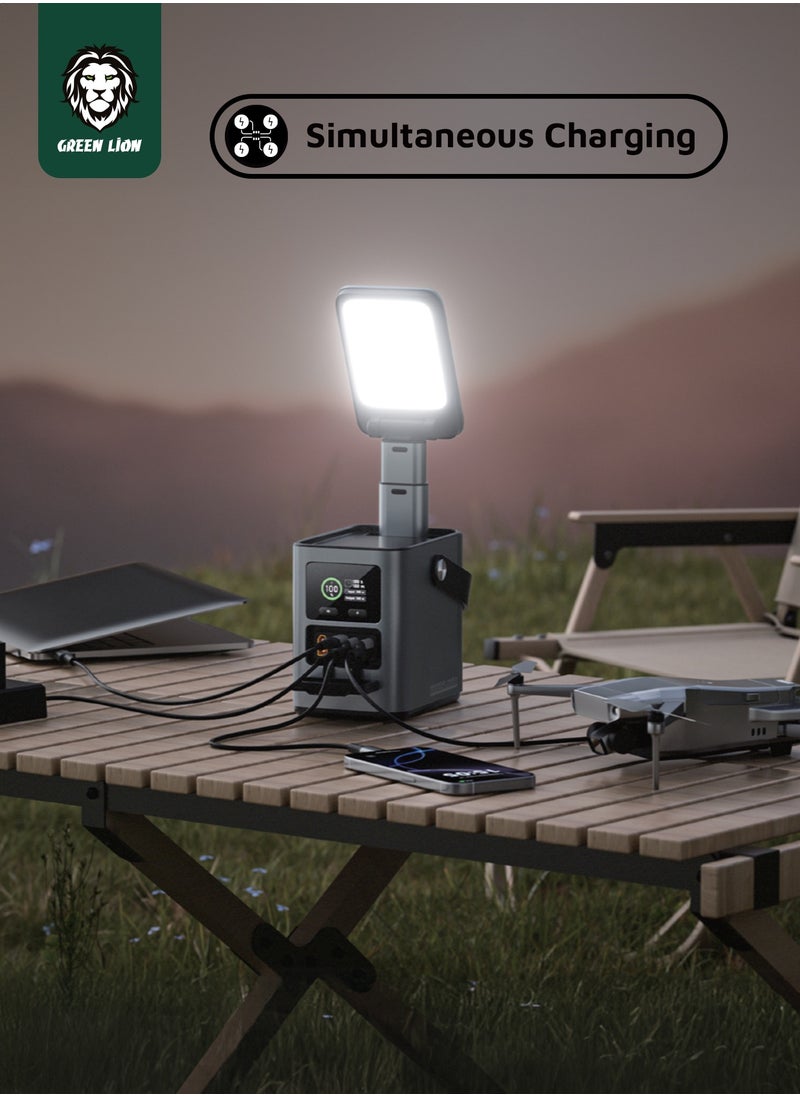 Energy Max Power Station 60000mah 230W with 2-Mode Light / Camping Friendly Energy Station with USB-C & USB-A Ports/ D140W Fast Charge / Solar Input Power Bank - Grey
