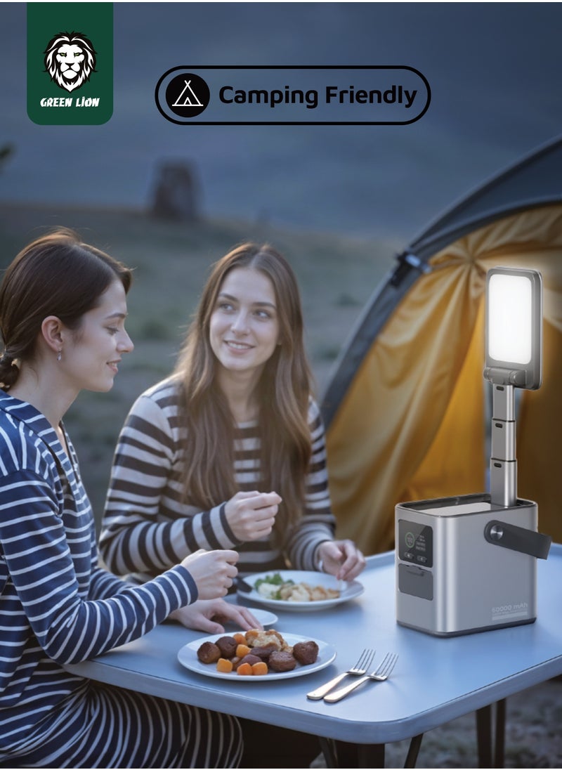 Energy Max Power Station 60000mah 230W with 2-Mode Light / Camping Friendly Energy Station with USB-C & USB-A Ports/ D140W Fast Charge / Solar Input Power Bank - Grey