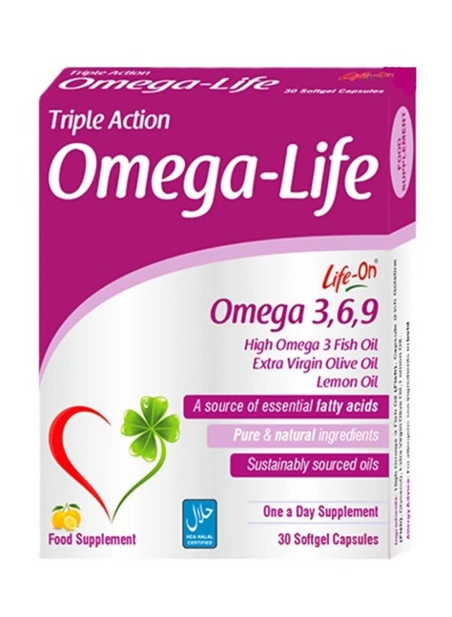 Life-On حياة على أوميغا-لايف 369 ثلاثي الفعل 30 كبسولة - Image 1
