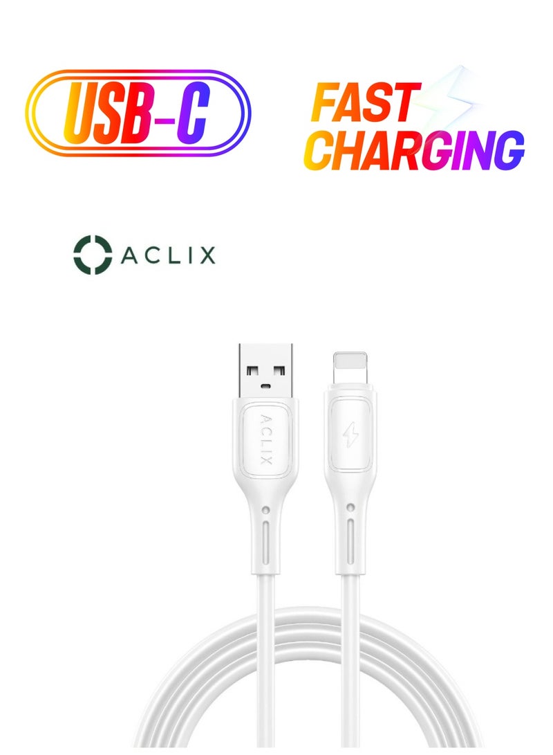 ACLIX Usb Type C Cable, Usb-C To Usb-A Cable, Usb C Charger Cable For Iphone 15, Samsung Galaxy S24, Google Pixel, Ipad, Macbook, Nintendo Switch And More - 1M White - Image 1