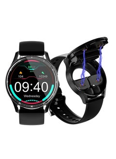 KASTWAVE Smart Watch with Earbuds, 2 in-1 Smart Watch for iPhone Compatible, Blood Pressure Watch Pro for Men, IP X7 Waterproof Fitness Tracker MP3, Voice Recorder, Heart Rate Sleep Monitor, Long Time Standby  - Image 1