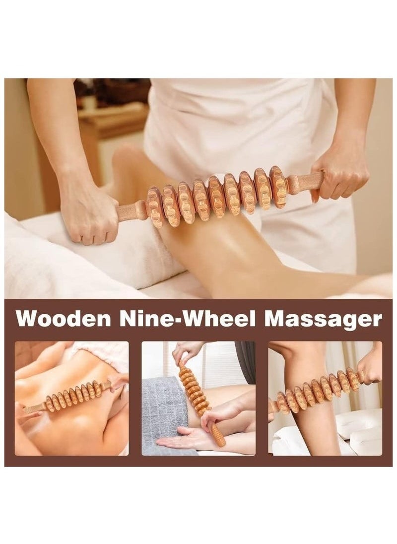 Arabest 3-in-1 Wood Therapy Massage Tools, Body Sculpting Tools for Lymphatic Drainage and Anti-Cellulite and Back and Muscle Pain Relief (3 pcs)  - Image 3