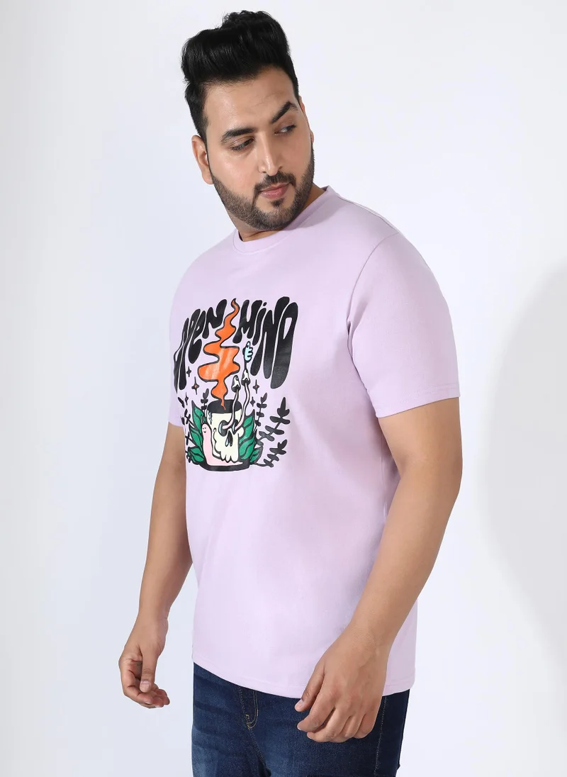 Instafab Plus Men's Lavender Open Mind T-Shirt