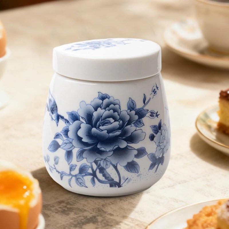 Pastel Peony Ceramic Poached Egg Cups With Lid 220ml For Steamed Eggs And Desserts - Image 4