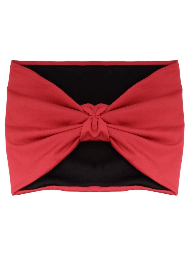 موكو عصابة رأس رياضية متعددة الاستخدامات وخفيفة الوزن من موكو، غطاء رأس متعدد الاستخدامات يسمح بمرور الهواء ويمتص العرق، عصابة رأس مرنة معقودة، غطاء رأس ناعم على شكل عمامة، للتمارين الرياضية والجري واليوغا واللياقة البدنية والاستخدام اليومي - أسود وأحمر - Image 1