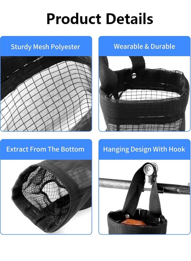 Kitchen Plastic Mesh Garbage Bag Organizer Dispenser  Holder Trash Bag Storage . Large Size Wall Trash Bag Kitchen Household Storage Bag Garbage Bag .Storage Holder plastic Bag Recycling Containers Plastic Waste Bag Storage for Kitchen Withnot Adhesive wall hooks 2/4PCS (Black)  - Image 4