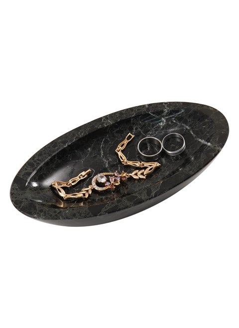 Radicaln Jewelry Tray Black Handmade Marble Earring Holder Organizer - Perfume Tray Storage Container - Trinket Dish for Bathroom Décor & Jewelry Holder