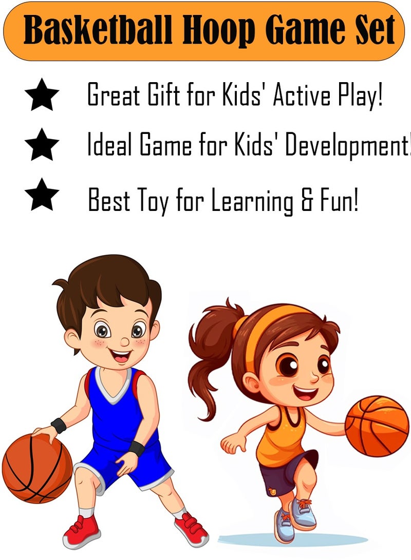 SUPER WINNER Basketball Game Set For Kids, Includes basketball hoop stand with mini ball and air pump, Adjustable Height, For Indoor and Outdoor Play, Sports Toy Perfect for Boys, Girls, Ages 2+ Ideal Gift  - Image 2
