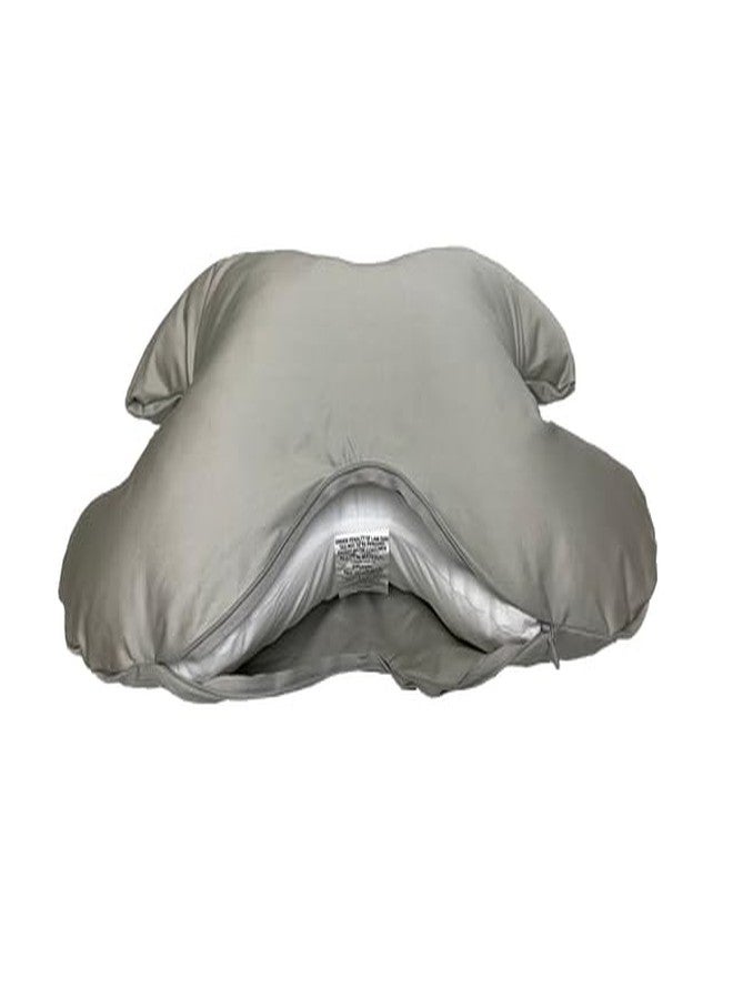 Save My Face!" Pillow THE Original Anti-Wrinkle PILLOWETTE Le Grand Pillow (Grey, 500 Thread Count 100% Cotton) - Image 2