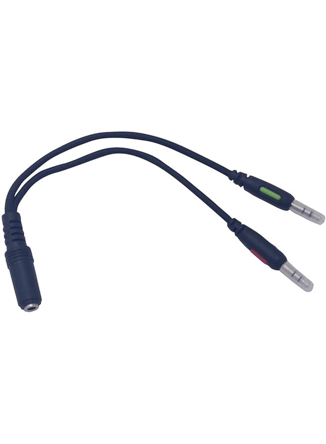 SCIENISH 3.5Mm Jack Cable Gaming Headset Adapter Y Splitter Audio 2 Female To 1 Male With Separate Microphone And Headphone Connector Compatible For Pc Ps4 Gaming Headset Blue - Image 1