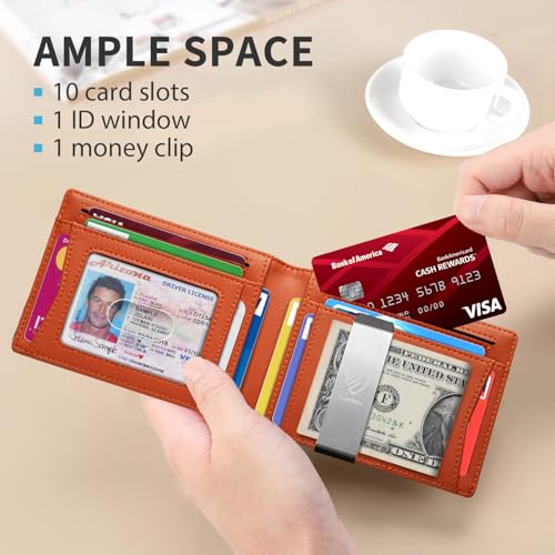 RUNBOX محفظة رن بوكس للرجال نحيفة مع مشبك نقود وحماية من RFID، حافظة بطاقات ائتمان قابلة للطي للرجال مع علبة هدايا - Image 2