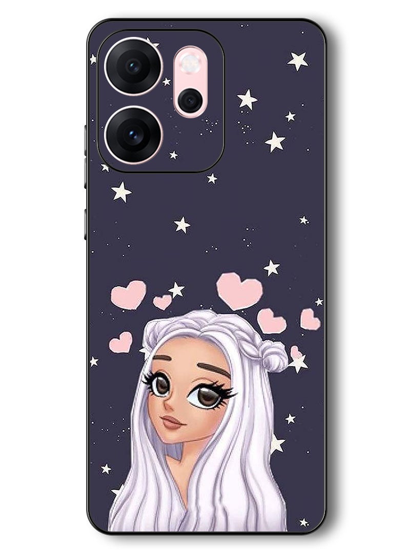 Theodor Case Compatible with Oppo Reno 14 F 6.57 Inch Protection Shockproof Bumper Cover Love Star Background - Image 1
