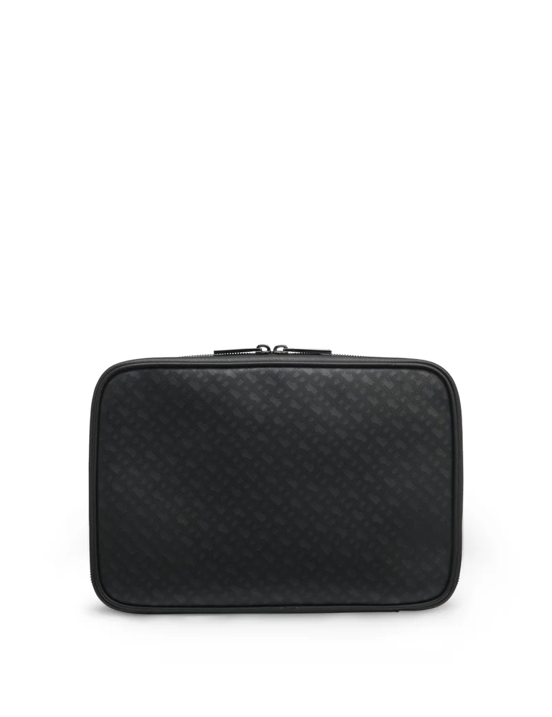 BOSS Monogram washbag with foil-embossed logo