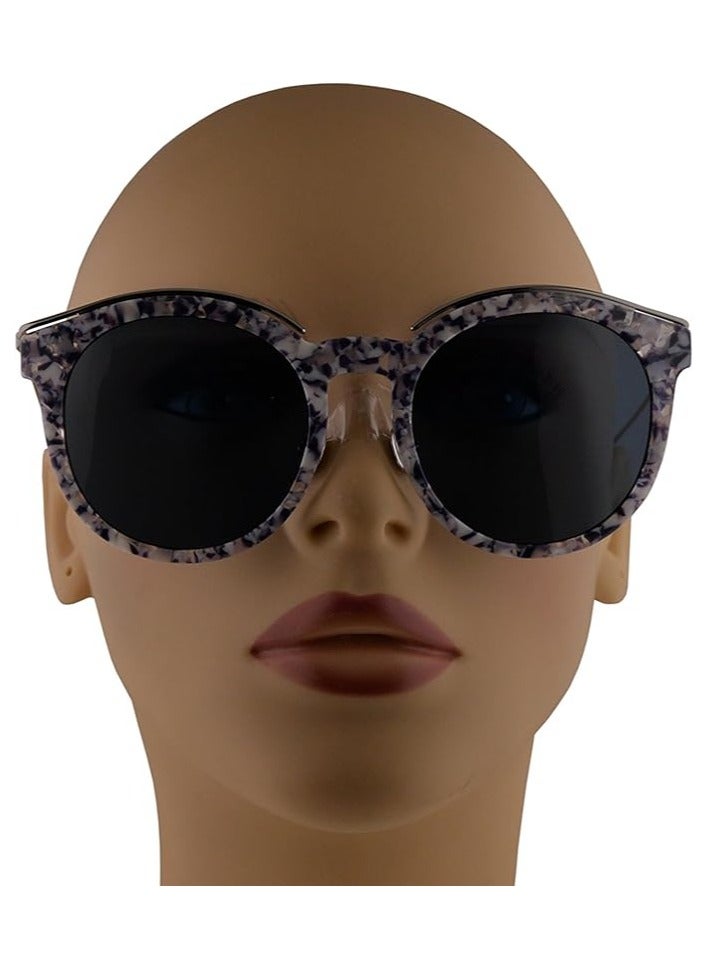 ديور نظارة شمسية دائرية كاملة الحواف للنساء - Dior Blossom GKRKU - مقاس العدسة: 52 ملم - بنفسجي مع أزرق - Image 3