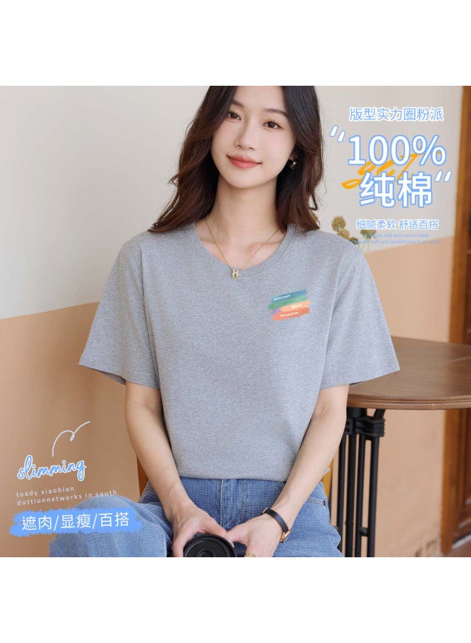 Your Sun Women'S Loose Round Neck Printed Short Sleeve T-Shirt, Summer Lightweight - Image 2