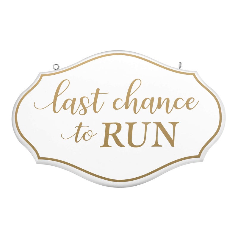 Lillian Rose Flower Girl Ring Bearer to Run Sign 075x1175x775 White